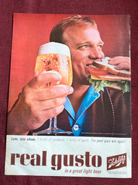 1965 Schlitz Beer Original Ad