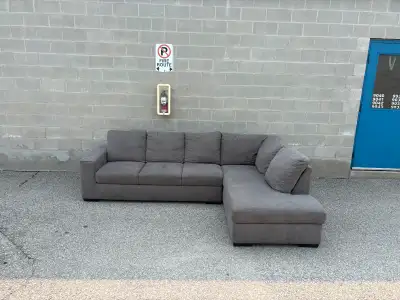 Grey Modern Sectional Sofa with Chaise - Free Delivery, View more