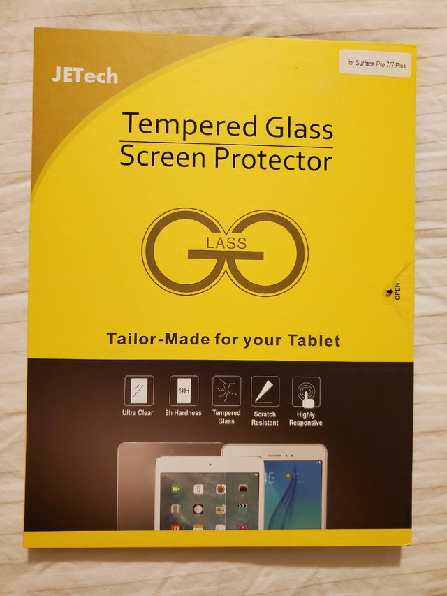 Surface Pro 7 or 7 Plus Tempered Glass Screen Protector in Other in City of Toronto
