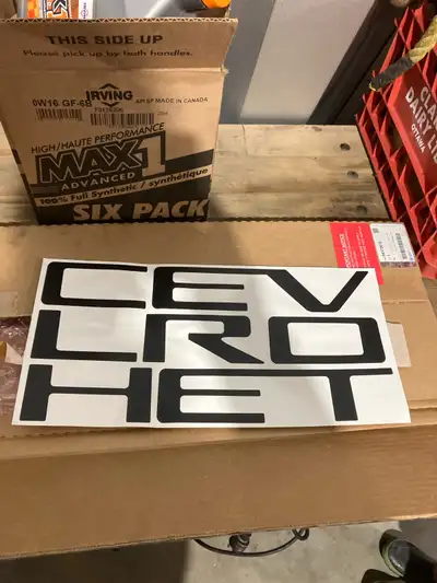 Chevrolet Silverado tailgate sticker Retail price is $190 Also have some black badges as well