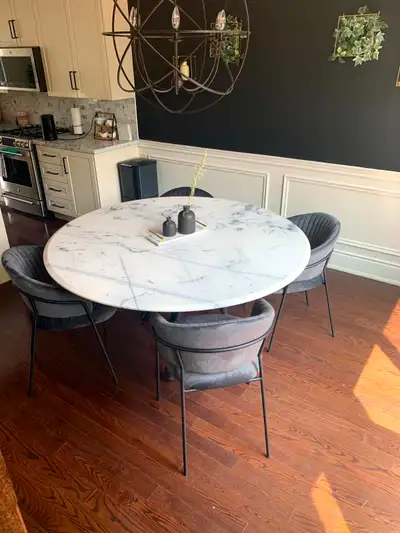 Set of 6 Structube SHARON Grey Dining Chairs —Like New —$50 each, View more