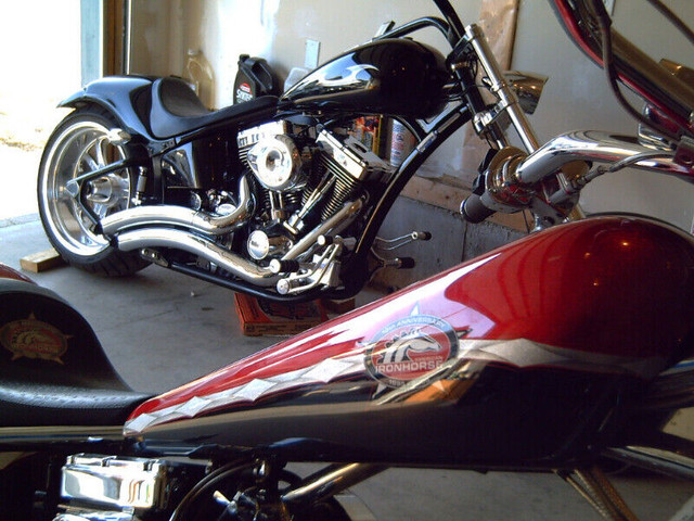 Ironhorse Texas Chopper 124"  3,900  kms ph 587-Four71-6111 in Street, Cruisers & Choppers in Calgary