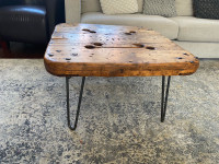 Custom made distressed coffee table 