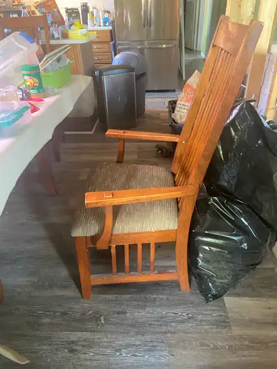 Buffet/Hutch Solid Wood Table and Chairs, View more