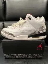 Air Jordan 3 • White Cement • size 9.5