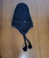 Slouchy Beanie Cable Knit Earflap Hat   Block Headwea