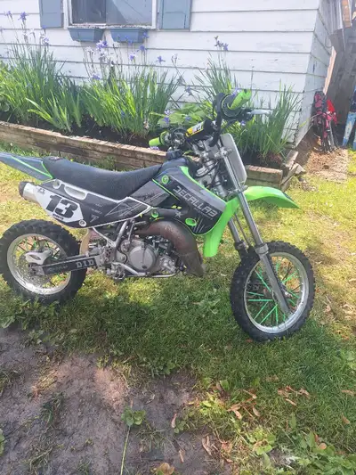 Looking to sell my son's 08' kawasaki KX65.. Runs really good, always premium fuel with amsoil & luc...