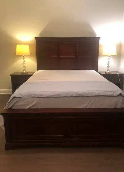 Kings-size bed with two night stand, View more