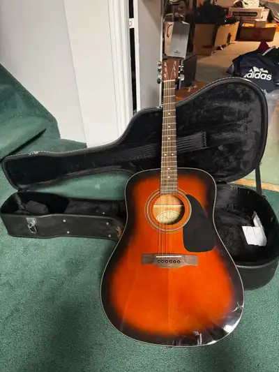 Fender CD-60 Acoustic Guitar – Sunburst with Hard Case, View more