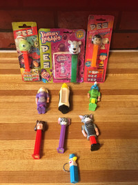 COLLECTABLE TOY-PEZ DISPENSERS-10 in TOTAL