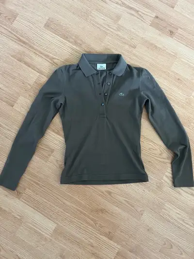 Lacoste olive green long sleeve polo shirt, View more