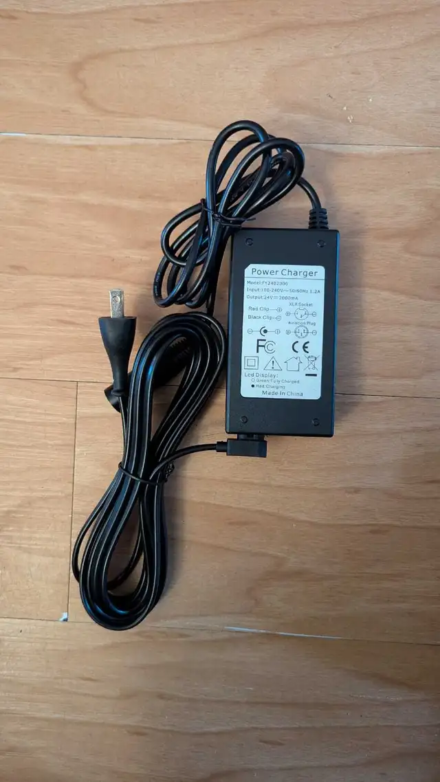 24V 2A 3-Pin XLR Electric Scooter Battery Charger for Go-Go in eBike in Oshawa / Durham Region - Image 2