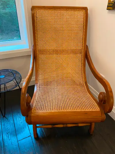 Indonesian cane lounge chair, View more