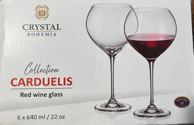 Crystal Bohemia Carduelis Collection Red Wine  Glasses, View more