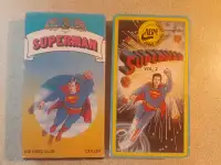 CASSETTE VHS VINTAGE DE SUPERMAN DESSIN ANIMEES VINTAGE 1988