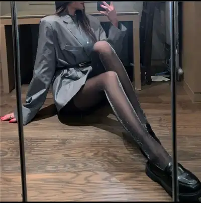 Glitter Footed Tights, High Waist Semi Sheer Pantyhose, View more