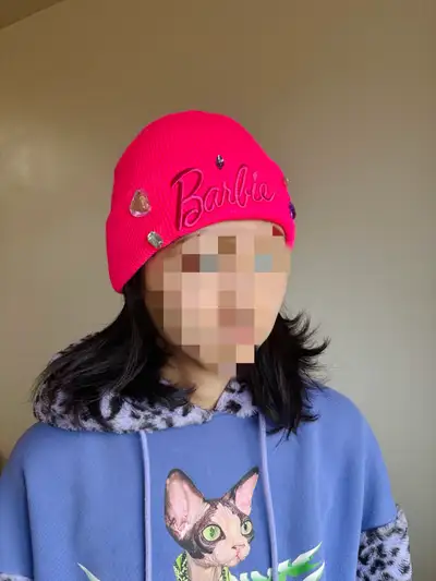 Barbie Pink Beanie Hat winter cap, View more