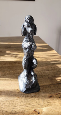 Wood Carved Poodle Statue