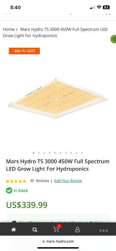 Mars 3000 grow light in Hobbies & Crafts in Annapolis Valley