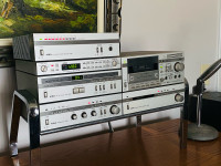 AIWA Hifi System C50 P50 - Power Amplifier, Pre Amp, AM FM Tuner