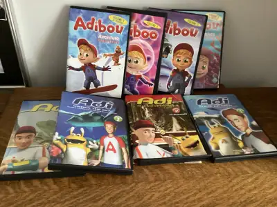4 -  DVD  de ADI  et 4 DVD de Adibou  30$ , View more