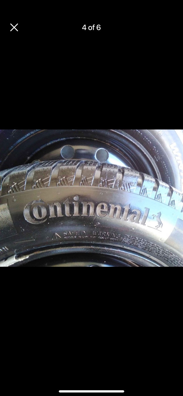 Set of 4 CONTINENTAL winter tires with rims (205 65 16) pattern  in Tires & Rims in Oakville / Halton Region - Image 4