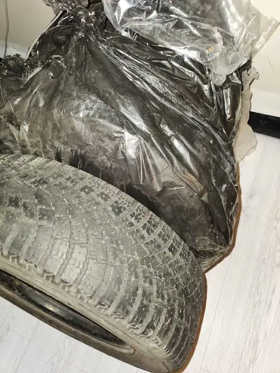 4 used winter tires with rims. Please see image for more details. $60 OBO for all four.