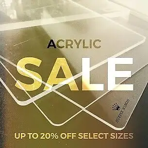 Plexiglass Acrylic Sheets 1/8" and 1/4" SALE Prices start at $127.50 Cell Cast Acrylic is a high gra...