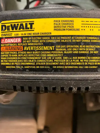 DEWALT charger, View more