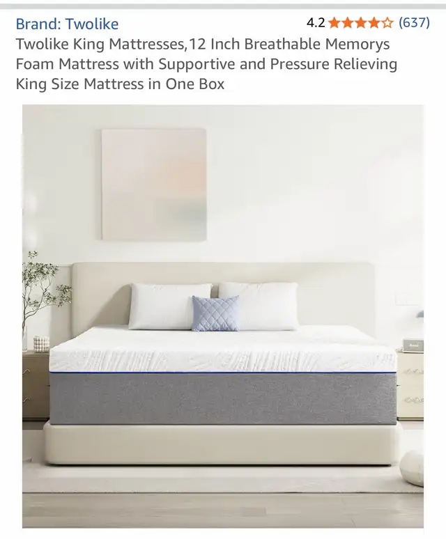 king size mattress in Beds & Mattresses in Dartmouth - Image 2