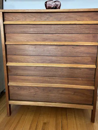mcm walnut highboy dresser deilcraft, View more
