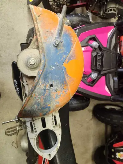 Stihl ts420 cut off saw arm with guard. Complete and ready to bolt on and go. Bearing is smooth. Asi...