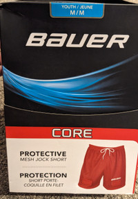 Bauer Youth Medium Mesh Jock Short - Brand New with Tags