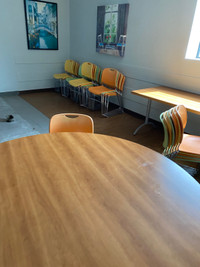 Cafeteria tables and chairs set