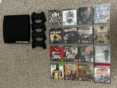 PlayStation 3 Slim Console w/ Games, Controllers, View more