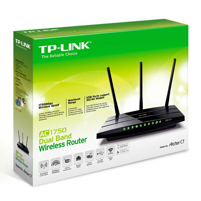 Routeur sans fil Wi-Fi 5 bibande Gigabit AC1750 de TP-Link NEUF dans Réseaux  à Laval/Rive Nord - Image 3
