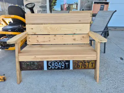 Man Cave Cedar Bench for Sale, View more