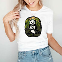 Mama Panda and Baby Panda Shirt, Panda Shirt White