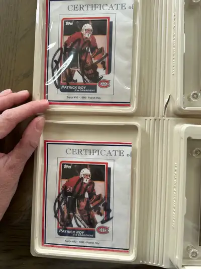 Patrick Roy rookie cards silver & bronze, View more