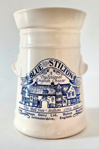 Vintage 1990 Collection Pot en grès BLUE STILTON Angleterre