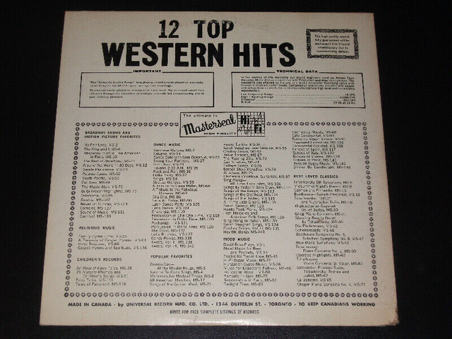 Clint Harvey and his Boys - 12 Western Top Hits - LP vinyle dans CD, DVD et Blu-ray  à Ville de Montréal - Image 2