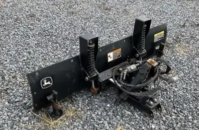 John Deere 366 66 inch front mount snow blade Hydraulic angle Mounts to John Deere front 3pth “ A” f...