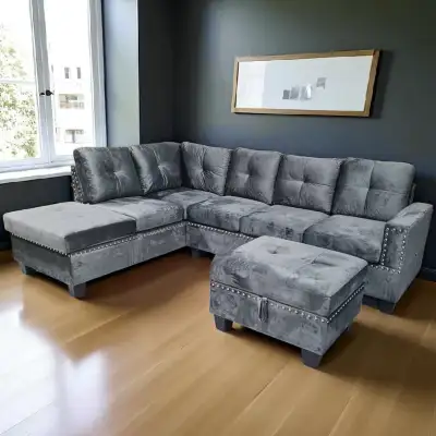 Velvet Sectional, View more