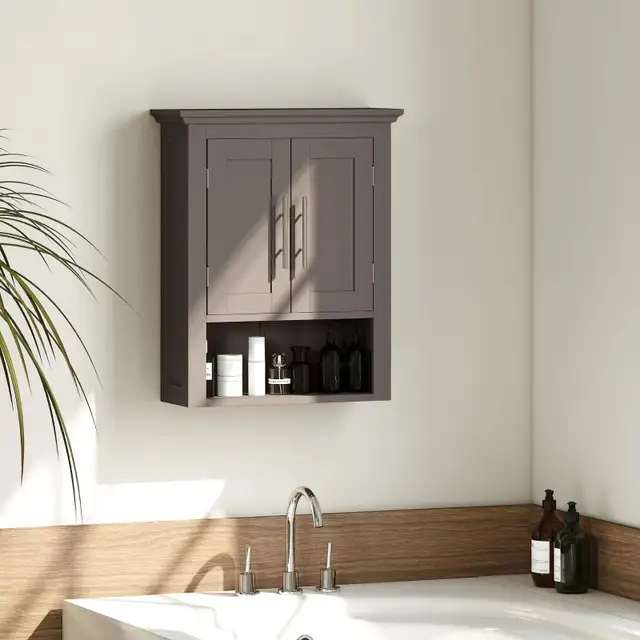 Brown Bathroom Wall Cabinet, Medicine Cabinet, Toilet Storage  in Bookcases & Shelving Units in Markham / York Region - Image 8