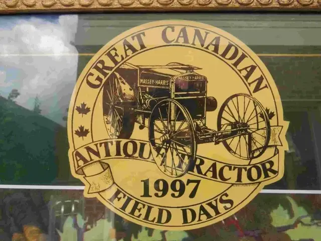 150th ANNIVERSARY MASSEY FERGUSON FRAMED POSTER + 2 EMBLEMS62863282671235122
