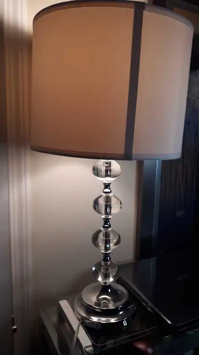 Dainolite Crystal Light Incand. Crystal Table Lamp Polished Chr, View more