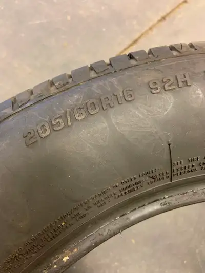 4X- 205/60R16 summer tires, excellent condition. Firestone FT140