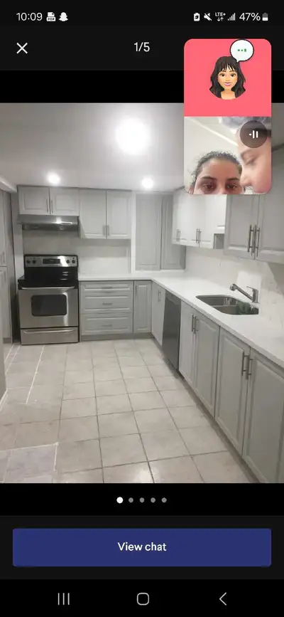 Room for rent in walkout out basement