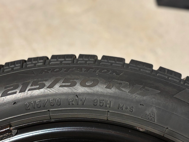 Pirelli  215.50.17  Snow Tires (4)  on Steel Rims in Tires & Rims in Markham / York Region - Image 2