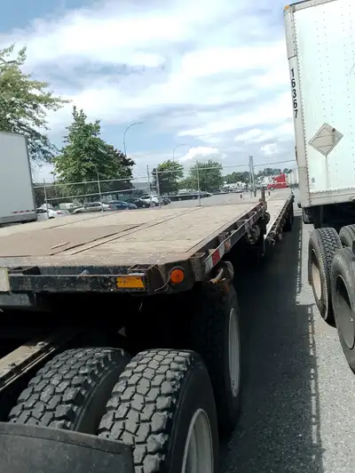 2003 DWS 53ft step deck trailer air suspension safety Good until May 2026 It's good running trailer.